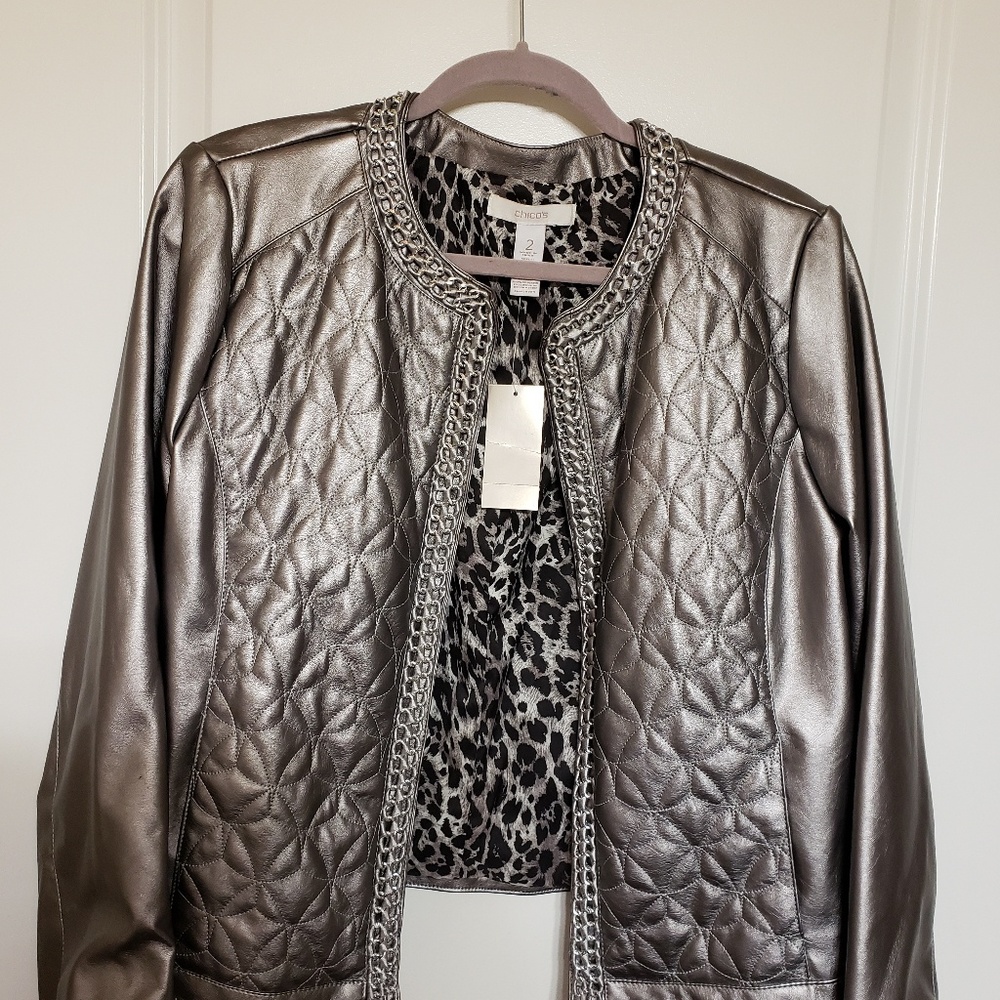 CHICOS Silver Jacket